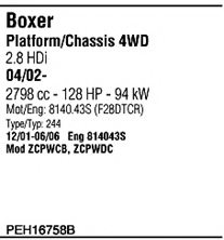 FONOS PEH16758B Exhaust System